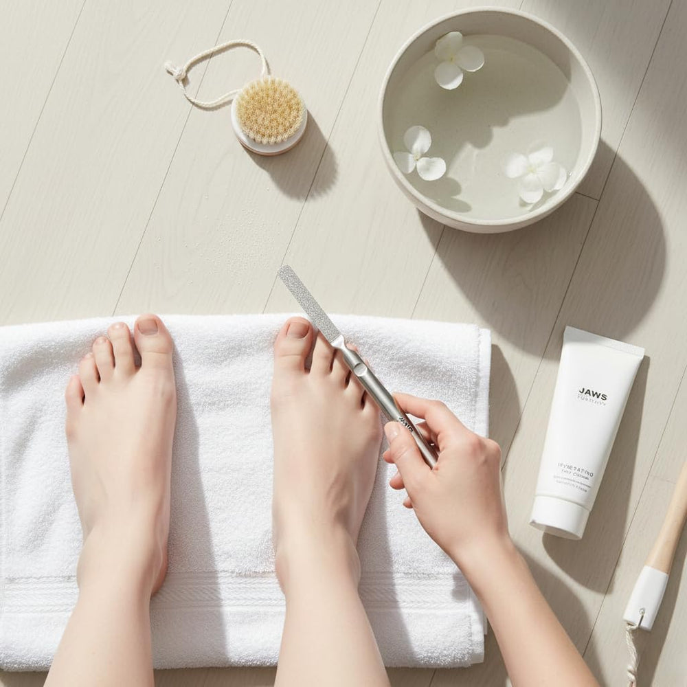Jaws Podiatry callus grater compact travel-friendly foot care on the go.