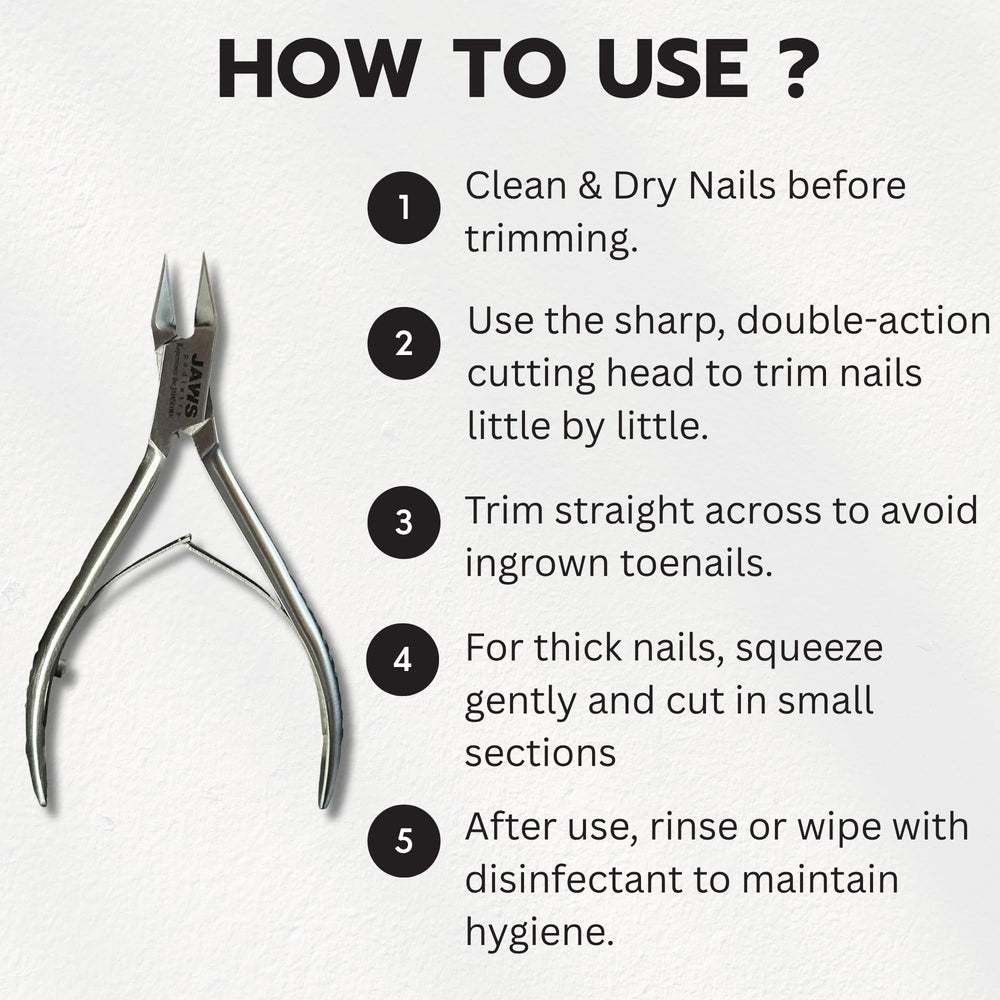 Jaws Podiatry easy-clean design enables quick rinse under running water.