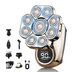 Jaxiuk head shaver 9D floating head closeup for precise scalp contours and a smooth finish