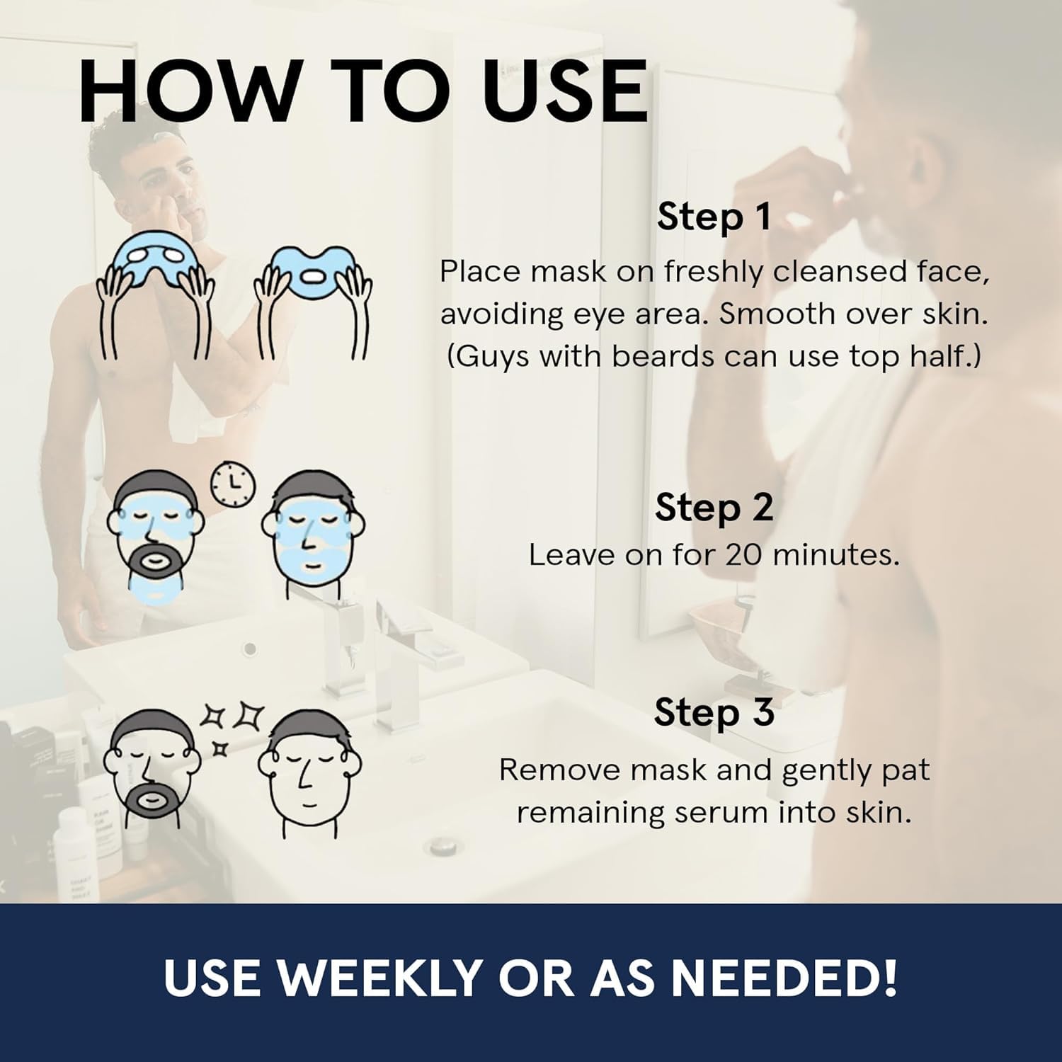 JAXON LANE Bro Mask beard-friendly-fit shows easy wear with facial hair.