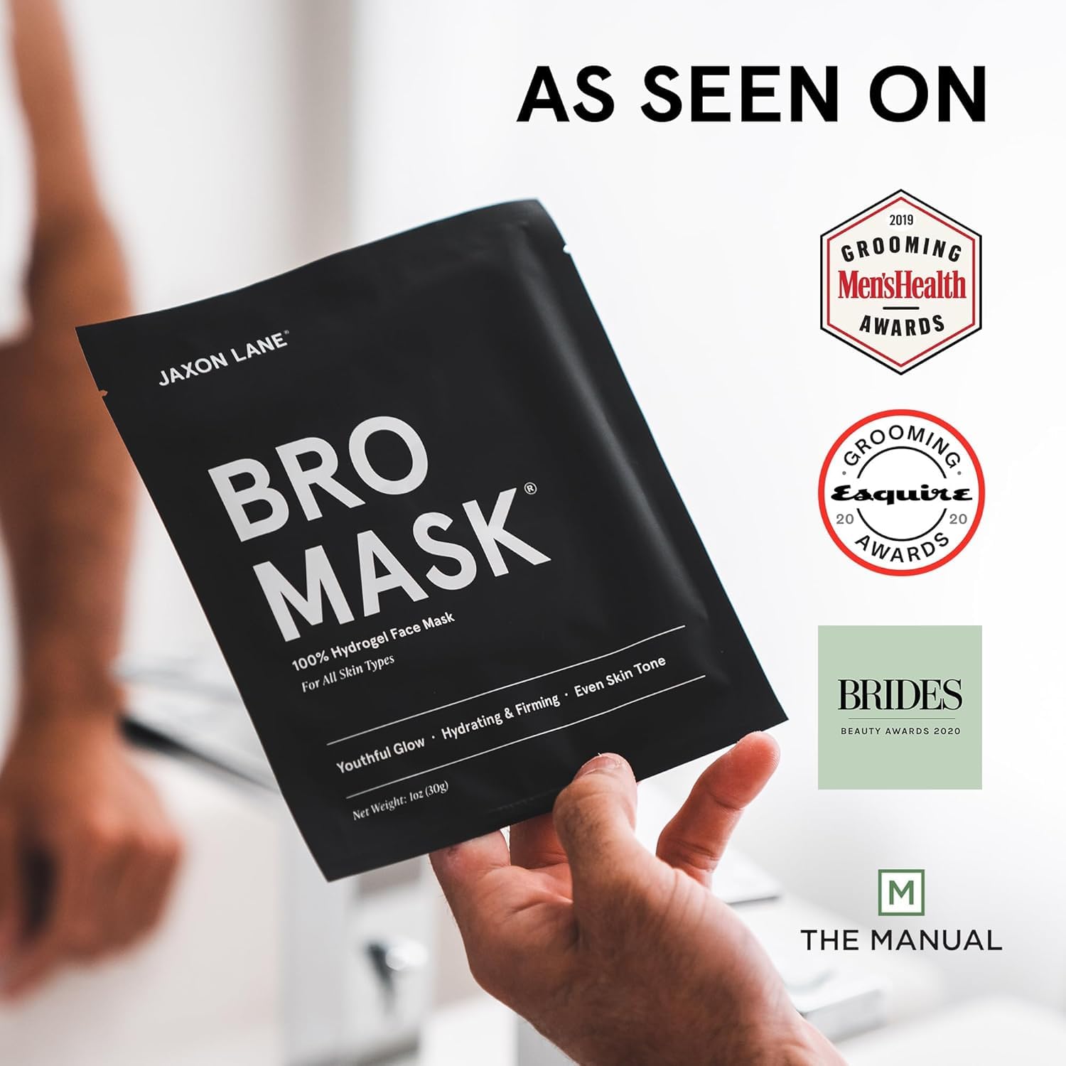 JAXON LANE Bro Mask gift-ready-packaging suggests premium gifting option.