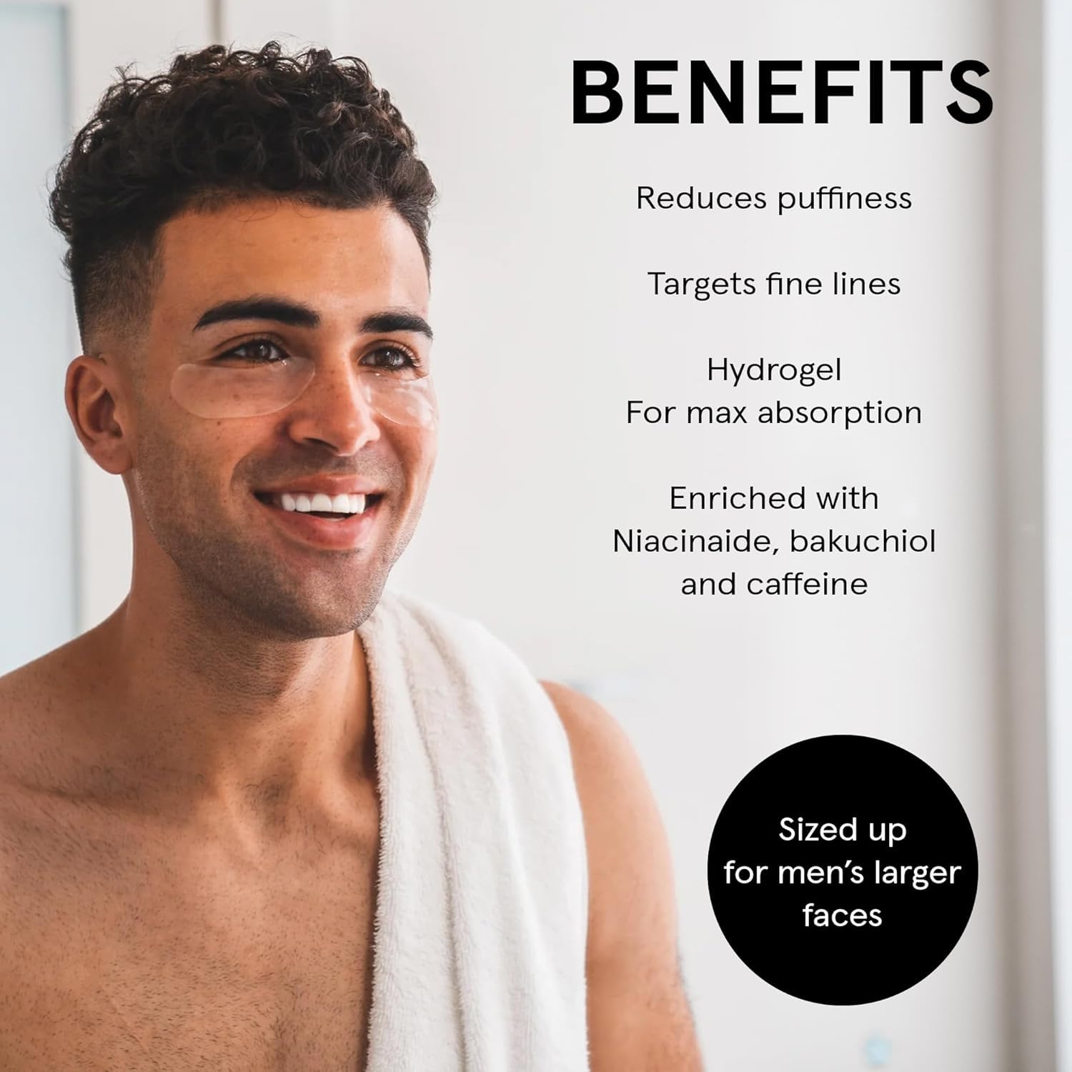 JAXON LANE Bro Mask hydrogel texture on skin provides gentle hydration.