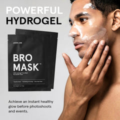 JAXON LANE Bro Mask top-half application shows beard-friendly design for targeted hydration