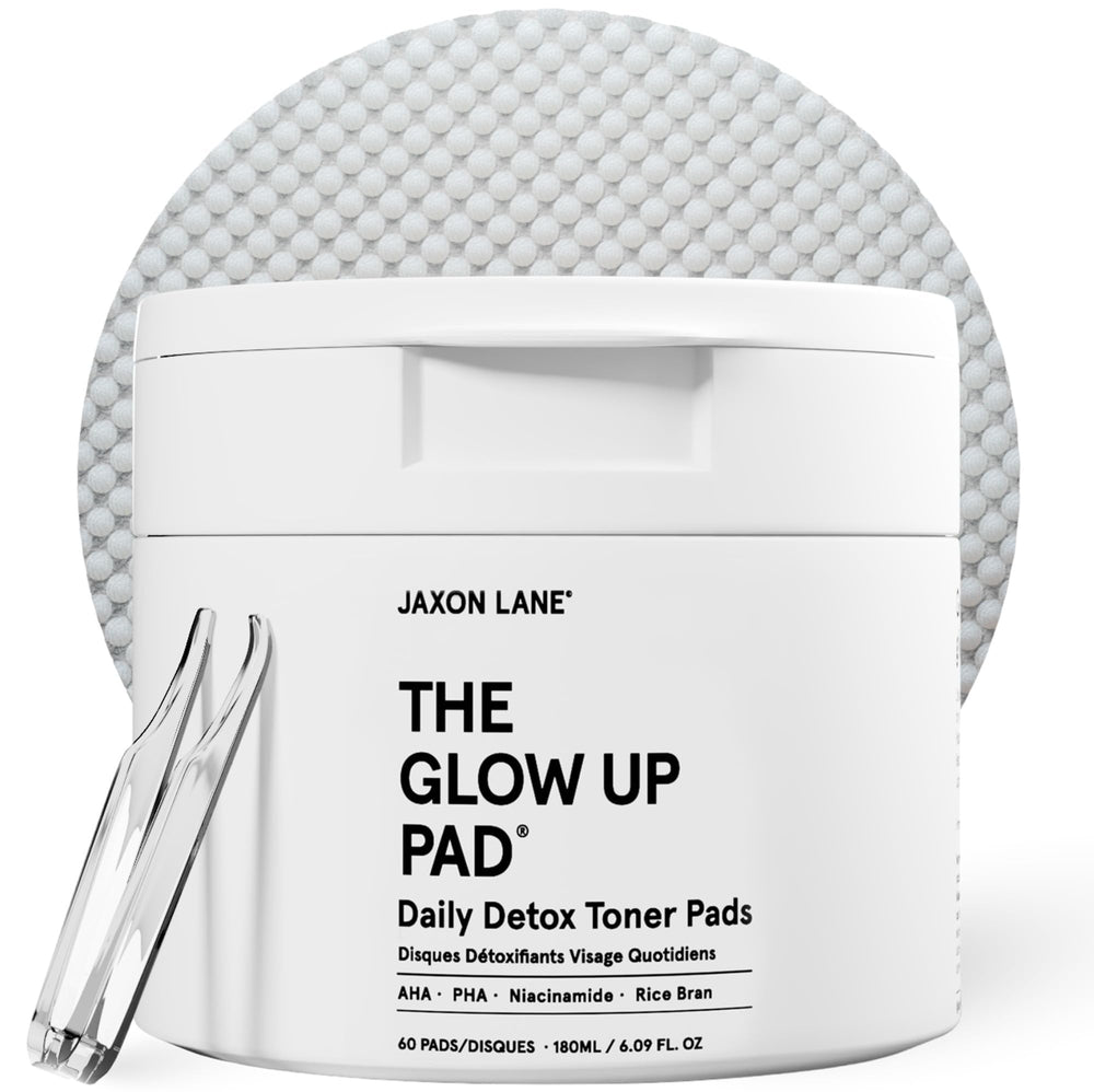 The JAXON LANE Rice Toner Pads pack ready for daily exfoliation and brightness.