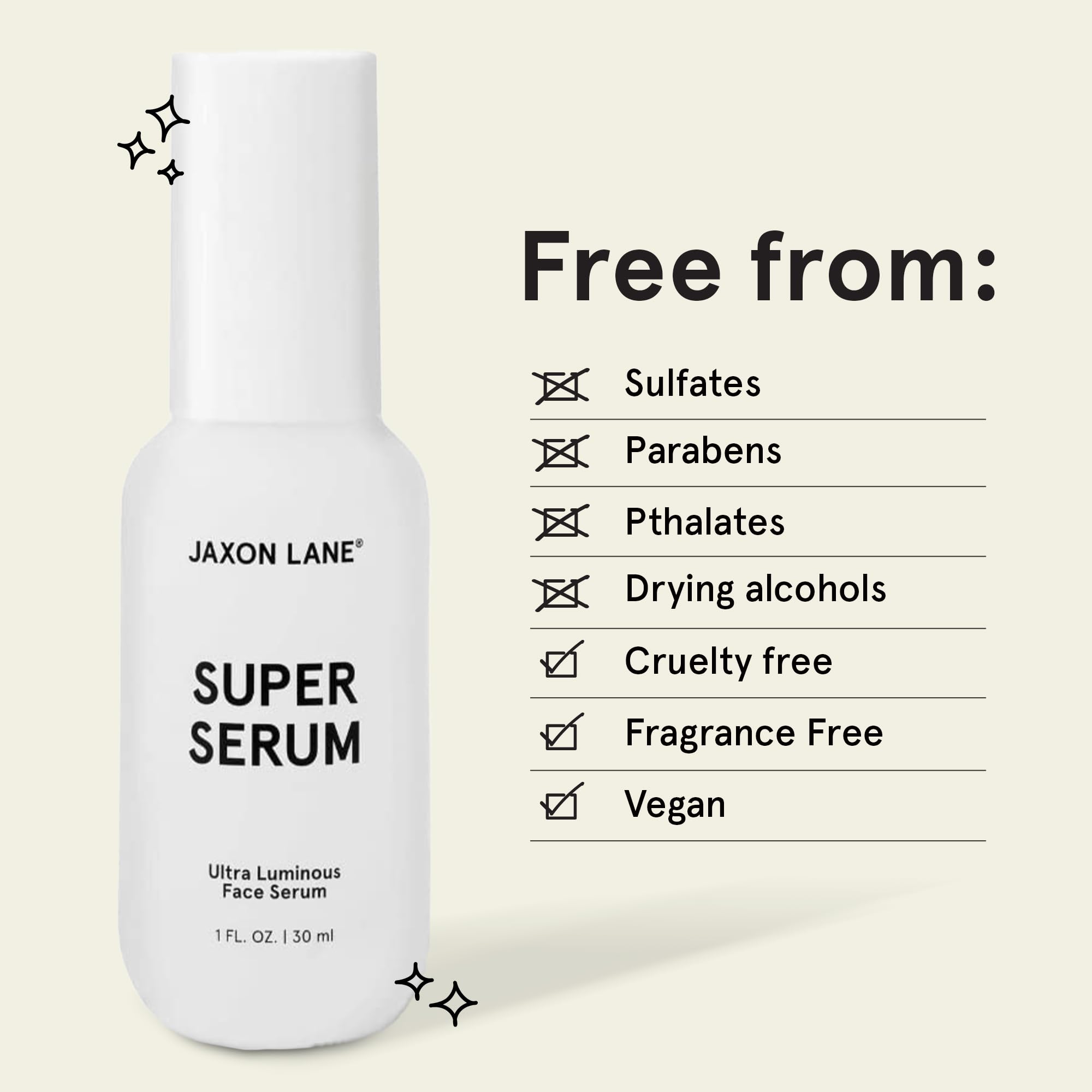 JAXON LANE SUPER SERUM men's routine image showcases masculine skincare for thicker skin.