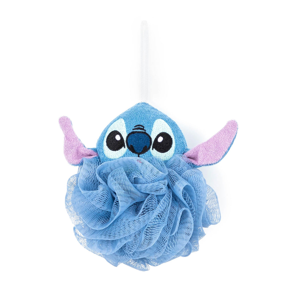 Jay Franco Disney Lilo Stitch loofah with 3D applique adds playful texture during bath.