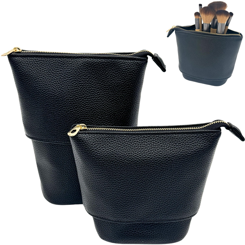 JAZD convertible travel makeup bag open shows organized interior for easy access