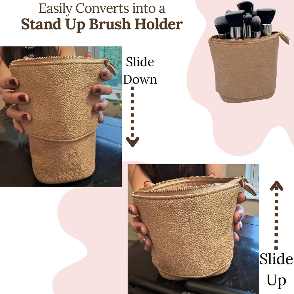 JAZD cosmetic case organization with elastic slots for tools