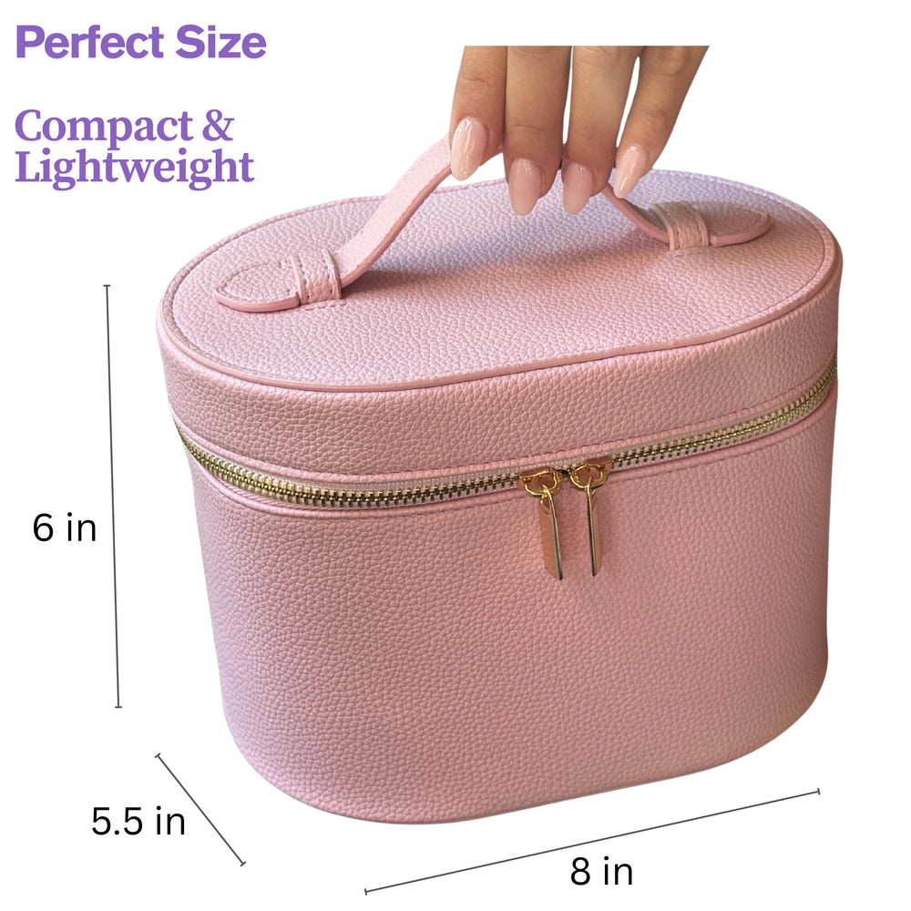 JAZD vanity case compact size fits toiletries and cosmetics in travel bags