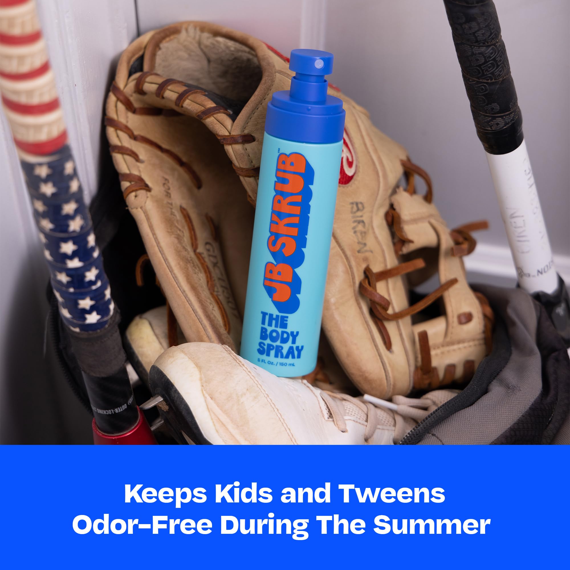 JB SKRUB celebrity-endorsed quality badge on packaging signals trusted odor-neutralizing performance.