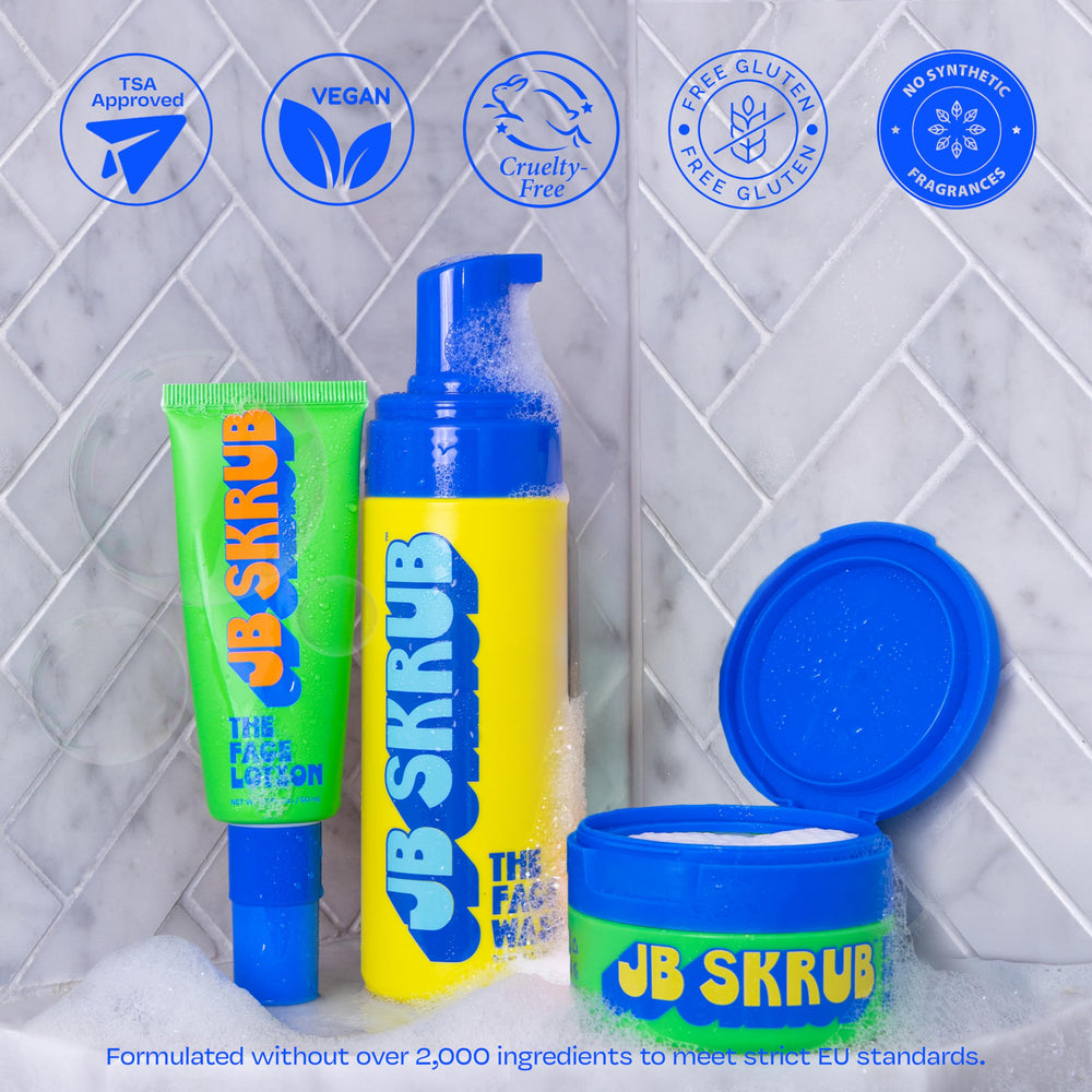 JB SKRUB on-the-go pads in a backpack ready for after-school refresh.
