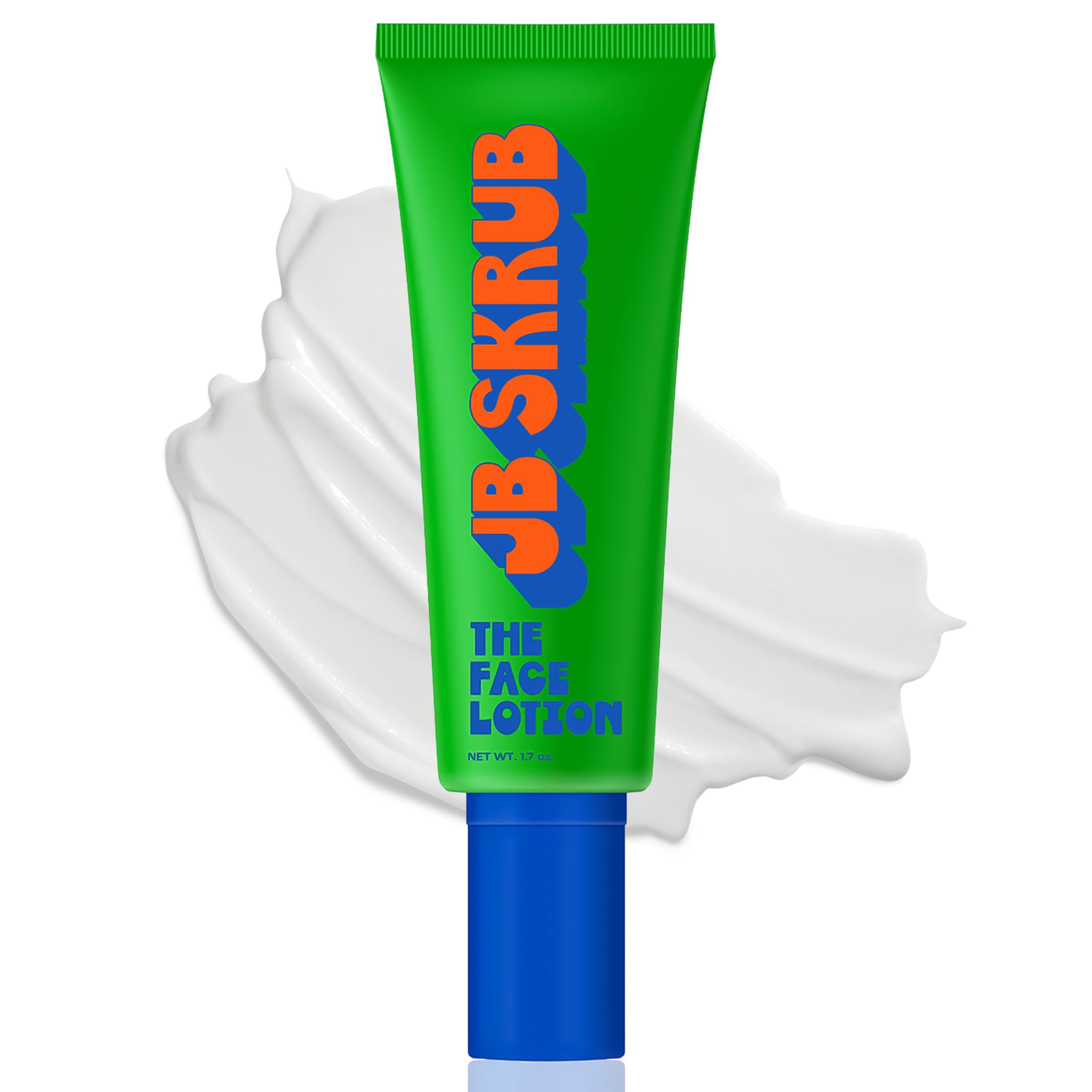 JB SKRUB The Face Lotion bottle—oil-free hydration for sensitive teen skin.