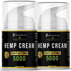 JB Wellness Co Hemp Cream 2Pack bottle front shows non-greasy hydration.