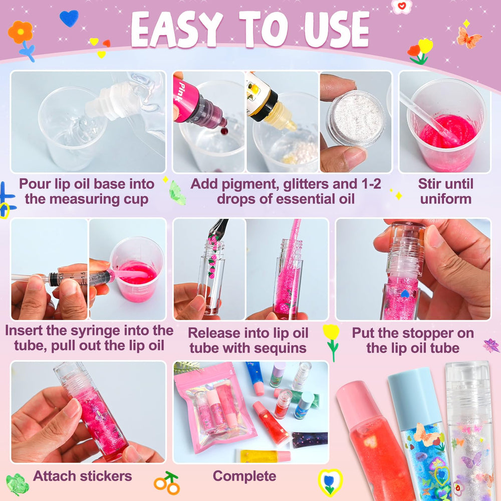 Jcoos instruction guide to help beginners master lip gloss making.