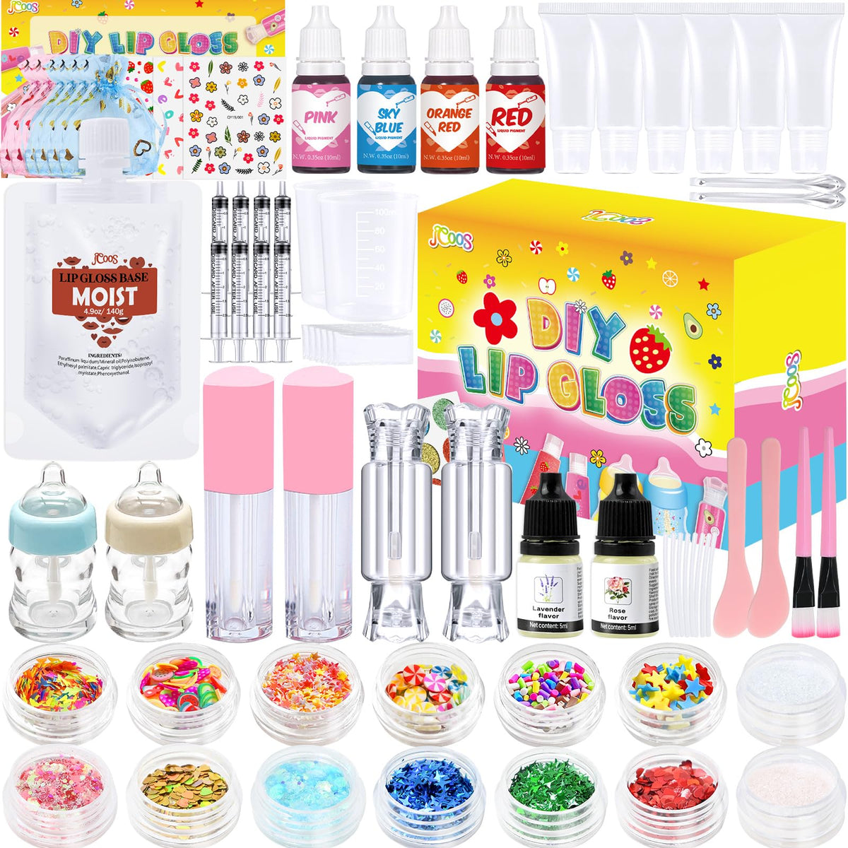 Jcoos lip gloss making kit assembly shows creative fun for kids