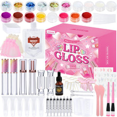 JCOOS Lip Gloss Making Kit cover showing vibrant packaging for DIY beauty project inspiration