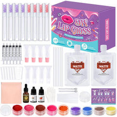 Jcoos lip gloss making kit packaging shows all-inclusive supplies for easy DIY beauty projects