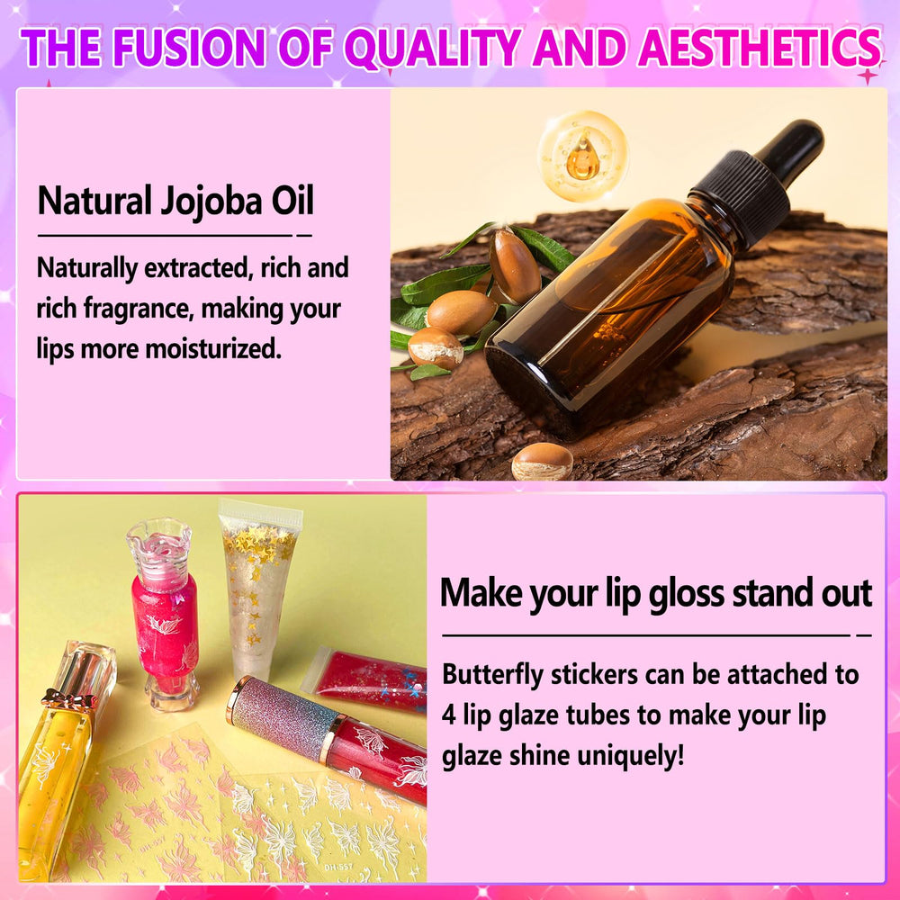 JCOOS tools like spoons and syringes for precise lip gloss mixing