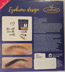 J Denis Eyebrow lamination cream close-up highlights exclusive formula for natural-looking lift.