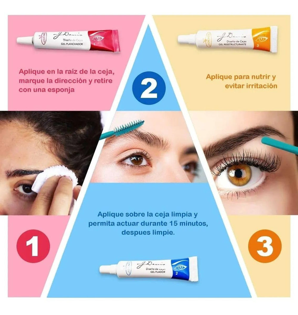 J Denis Eyebrow-lifted look example shows defined, soft, natural finish.