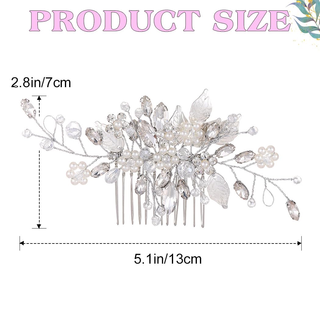 jeairts bridal comb pairs well with pearl or crystal themes for photos
