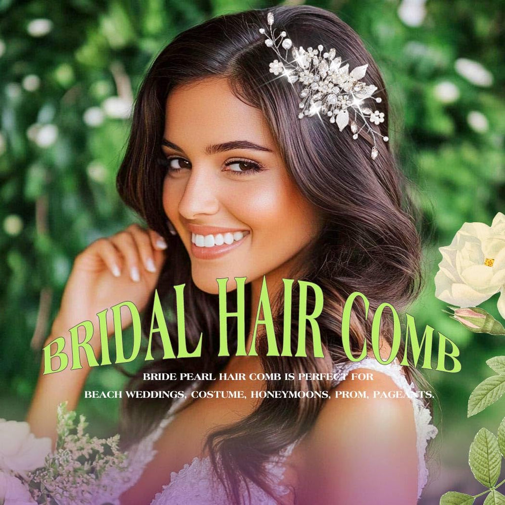 jeairts crystal hair comb suits garden parties, honeymoons, and formal events