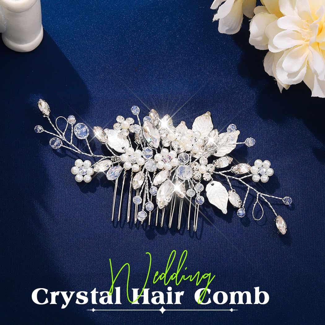jeairts crystal headpiece with bendable wires adapts to your hairstyle for secure styling
