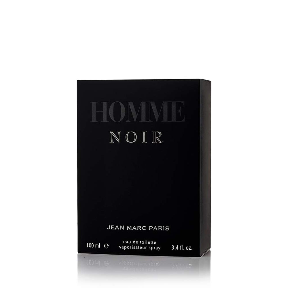 Jean Marc Paris Homme Noir packaging box protects a luxury fragrance collection