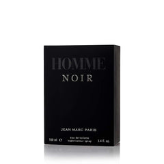 Jean Marc Paris Homme Noir packaging box protects a luxury fragrance collection