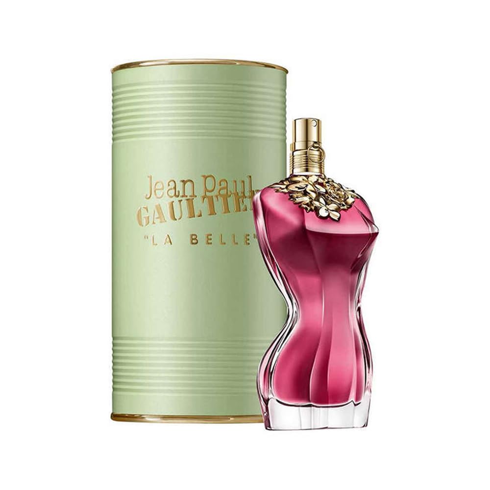 Jean Paul Gaultier La Belle bottle front view, showcasing elegant design and longevity.