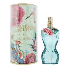 Jean Paul Gaultier La Belle Paradise Garden bottle highlights tropical elegance for daily wear.