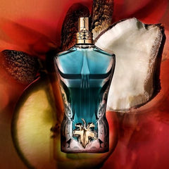 Jean Paul Gaultier Le Beau packaging display, modern gift-ready EDT.