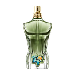 Jean Paul Gaultier Le Beau Paradise Garden bottle front showing bold tropical-green design and packaging appeal