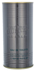 Jean Paul Gaultier Le Male bottle side view shows refined woody presence for daily wear.