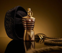 Jean Paul Gaultier Le Male Elixir gift-set-box highlights two-piece set for gifting and grooming.