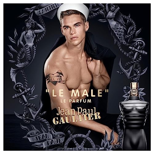 Jean Paul Gaultier Le Male Parfum Intense cap highlighting elegant masculine styling