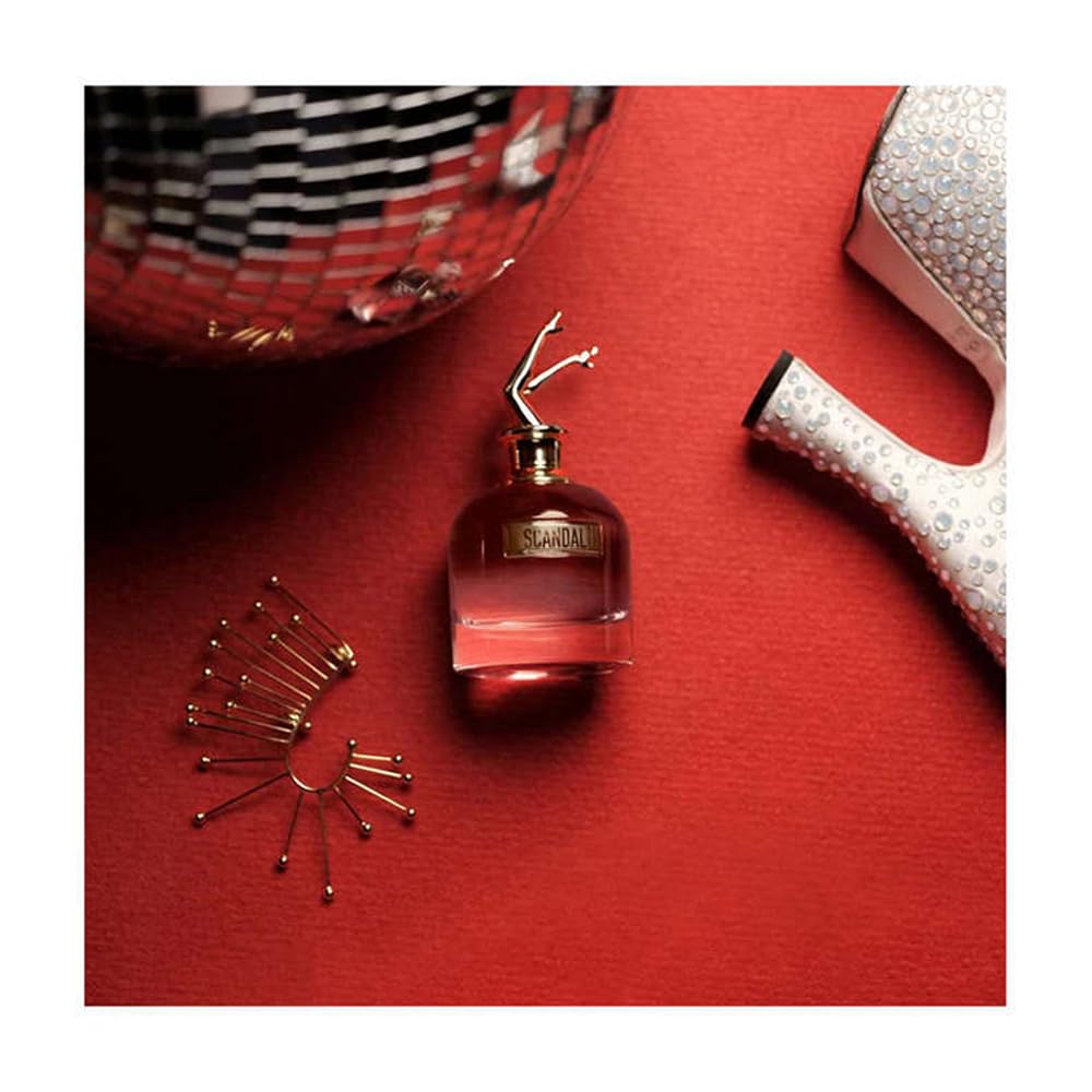 Jean Paul Gaultier Scandal EDP label shows vibrant branding and lasting scent idea