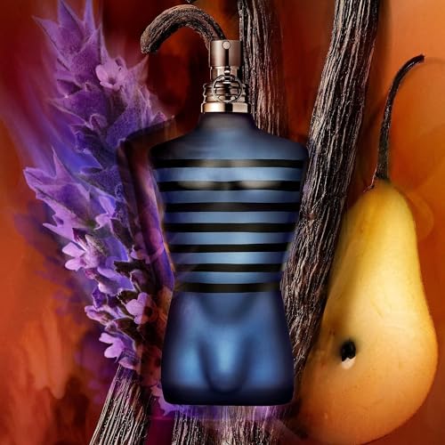 Jean Paul Gaultier Ultra Male top notes image highlights bergamot and pear for a fresh opening.