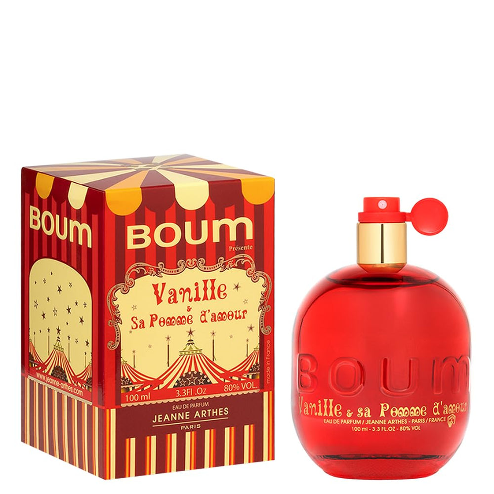 Jeanne Arthes Boum Vanille bottle front captures floral fruity scent for daytime elegance