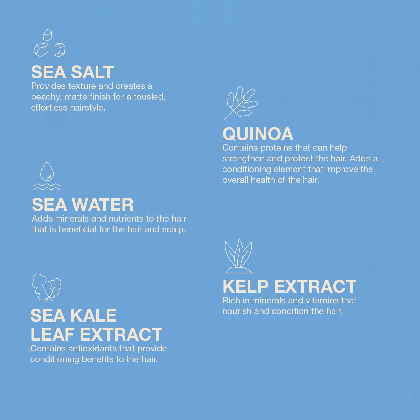 Jeff's Barbershop Sea Salt Texture Spray on dry hair enhances waves and body.