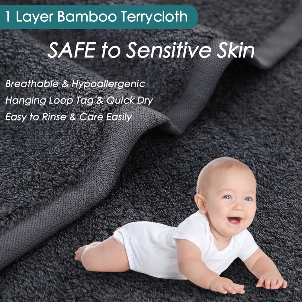 JEFFSUN Wash Cloths easy-clean look suggests simple cleanup and low stains.