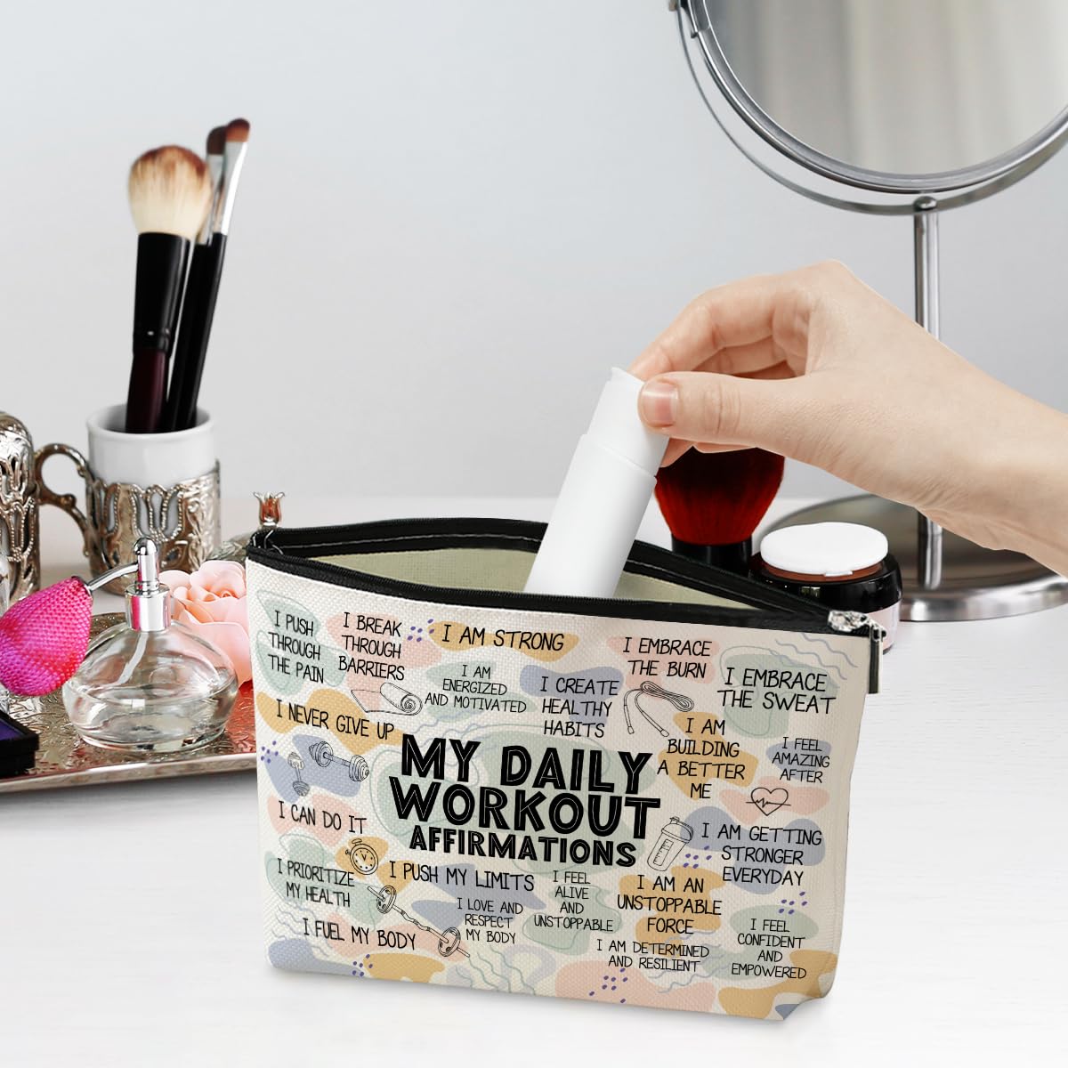 Jeilink bolsa maquillaje interior, organización práctica para cosméticos pequeños.