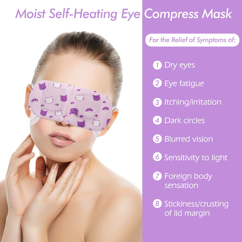 Jekeno Steam Eye Mask lavender fragrance and heat promote relaxing, spa-like ambiance.