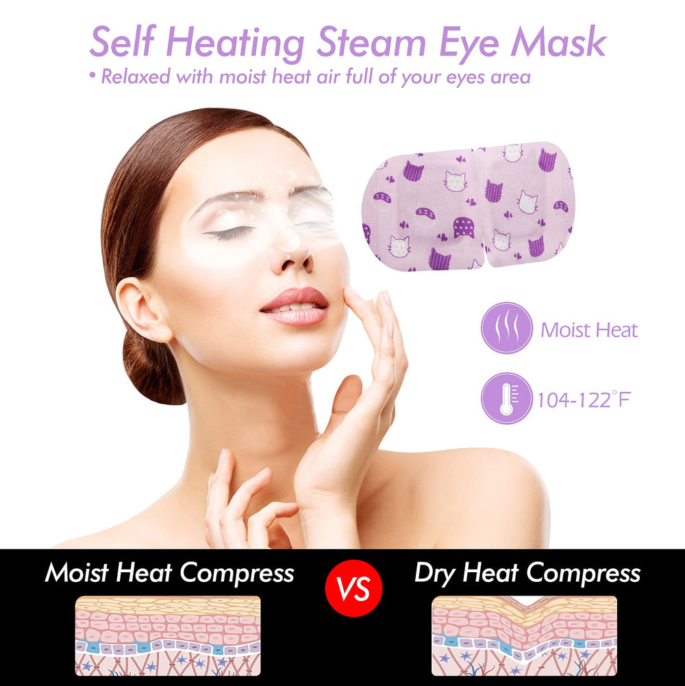 Jekeno Steam Eye Mask soft fabric closeup emphasizes cozy, hydrating relief.