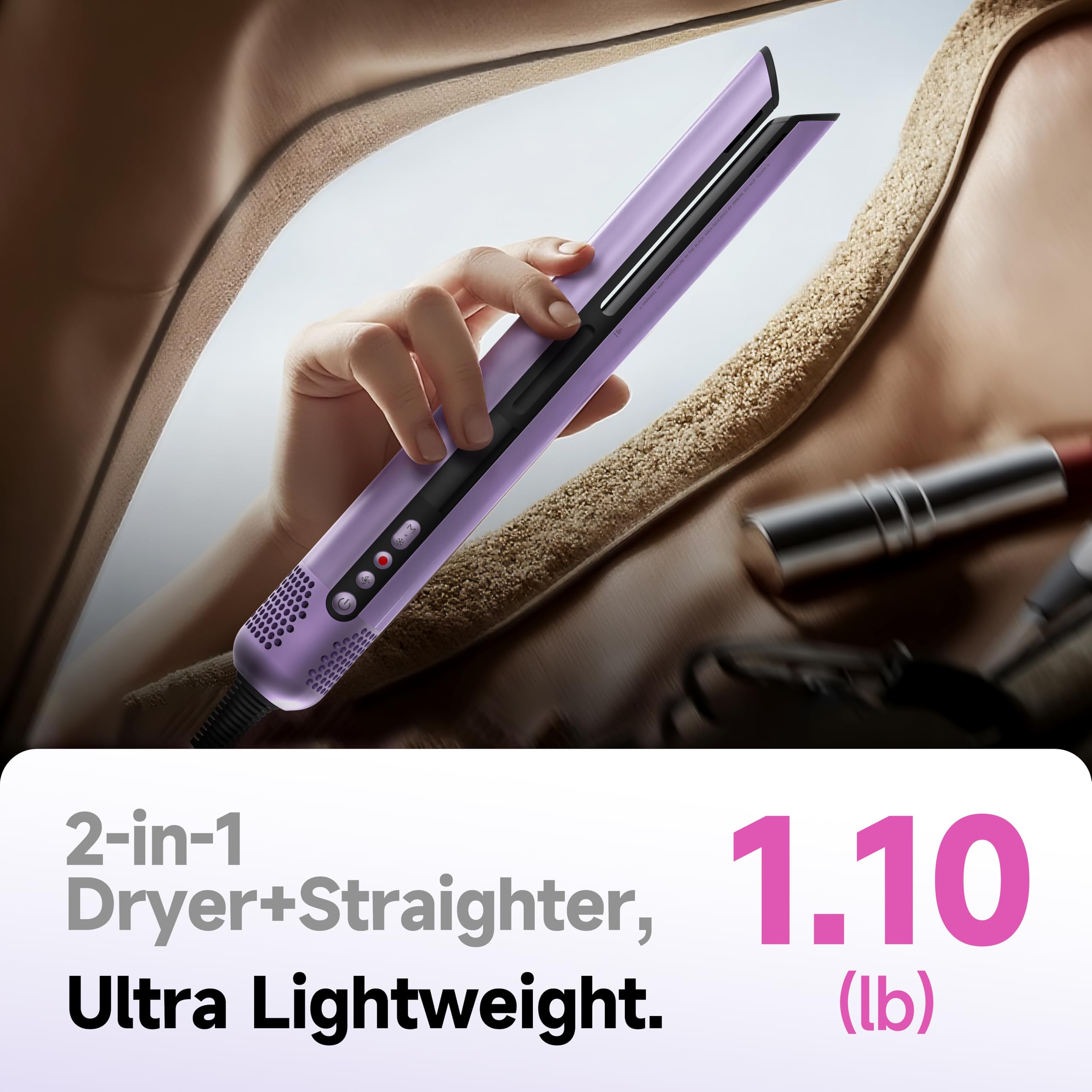 Jellyfish air-straightener compact travel bag ready.