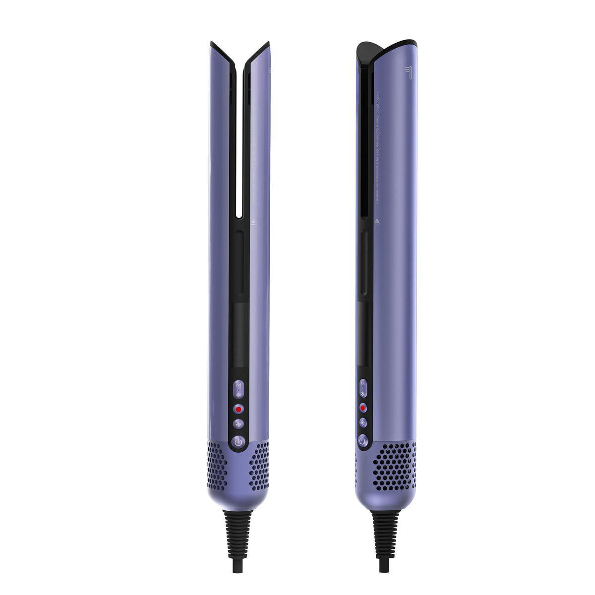 Jellyfish air-straightener with U-slot in action, demonstrating zero-touch, damage-free styling.