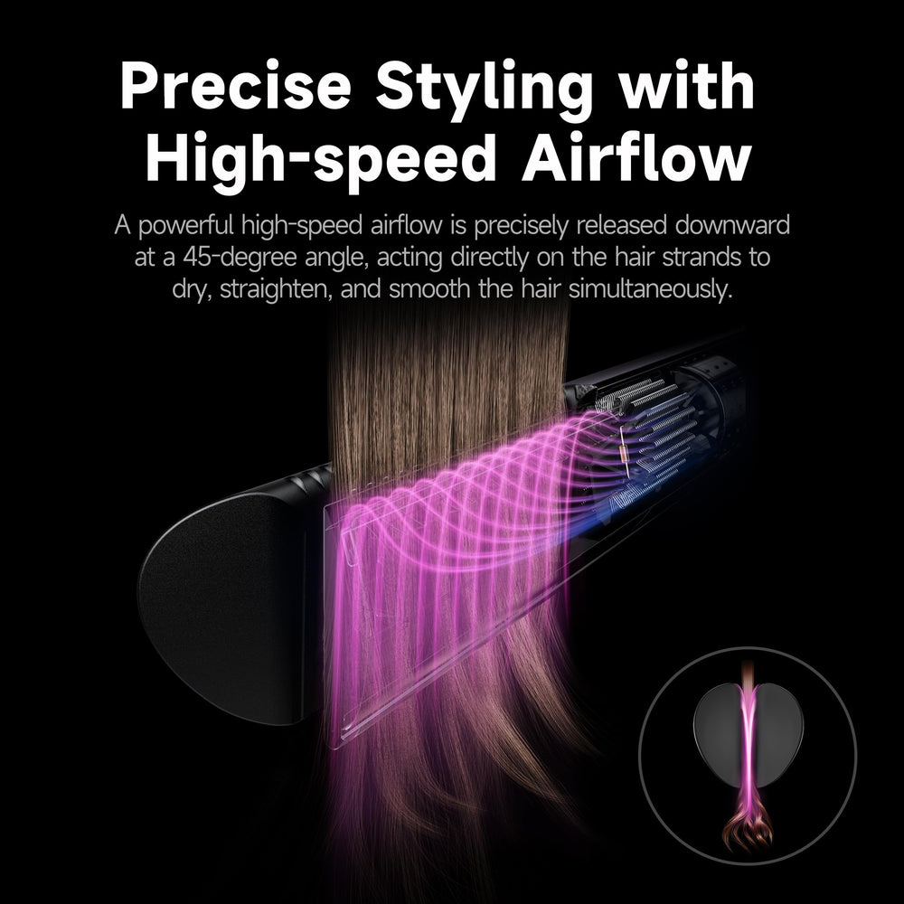 Jellyfish hair-straightener negative ions glow on hair.