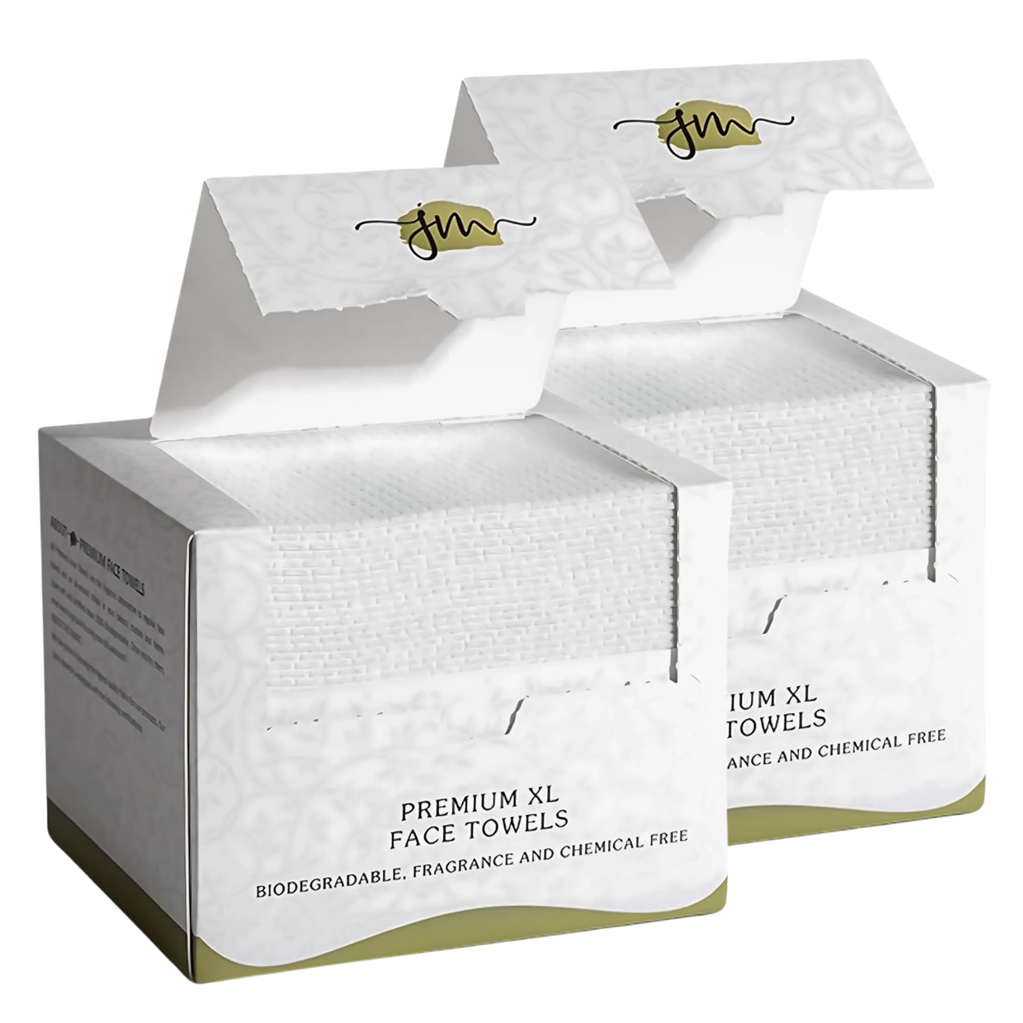 JenMom disposable face towels bulk pack 100-count for home, gym, or travel cleansing