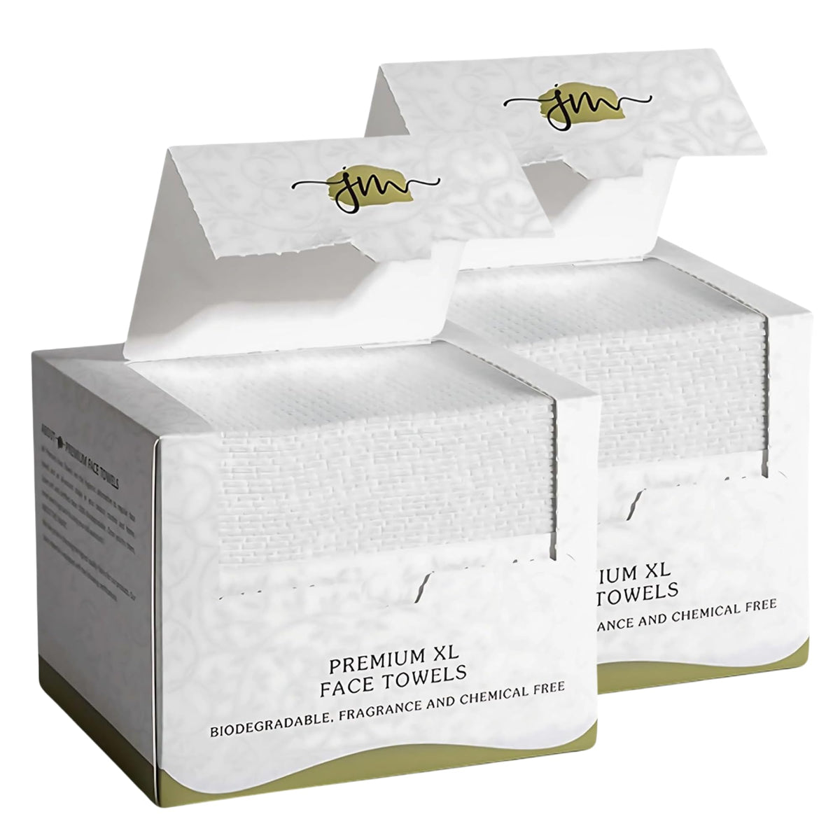 JenMom disposable face towels bulk pack 100-count for home, gym, or travel cleansing