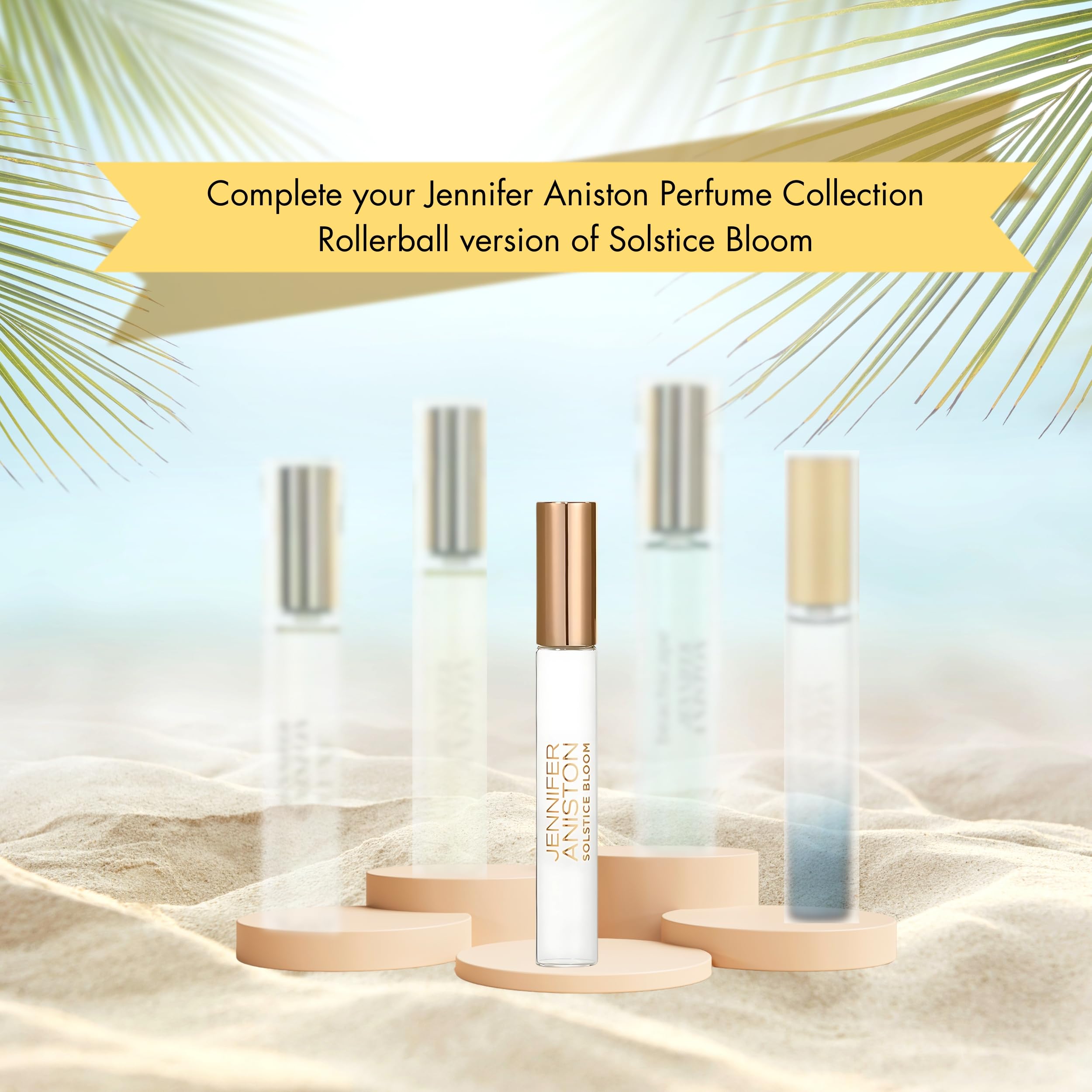 Jennifer Aniston Solstice Bloom travel-size rollerball ideal for on-the-go scent